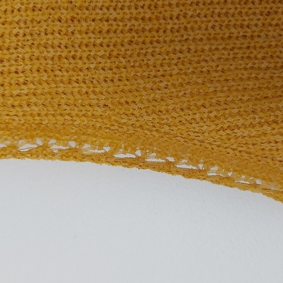 Anthropologie Pepin Knit Tank with Fringe Mustard Yellow Size Medium - Picture 6 of 7
